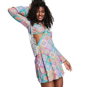 Granny Patch Print Dress